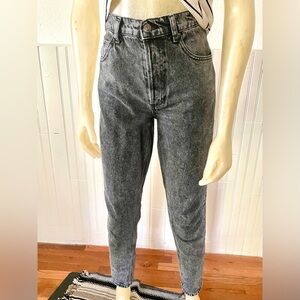Boyish High Rise Skinny Jeans distressed gray black acidwash